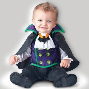 Count Cutie Infant Vampire Costume with Cape Size 12-18 months infant NEW!